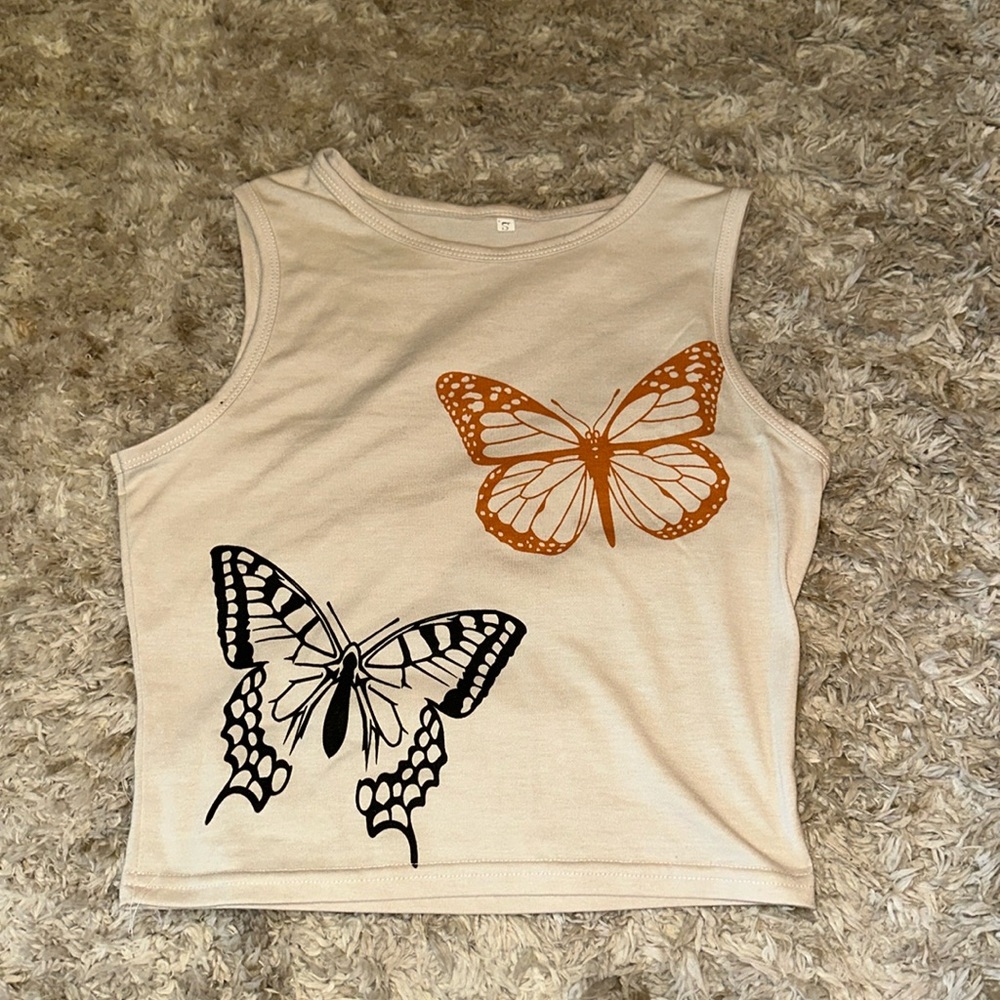 Women’s butterfly tank top, never worn
